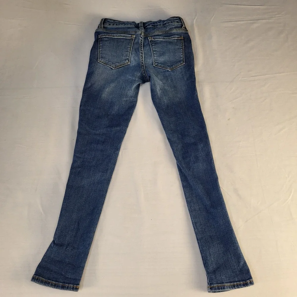 Gap Kids Girls Size 8R Stretch Super Skinny Jeans Distressed